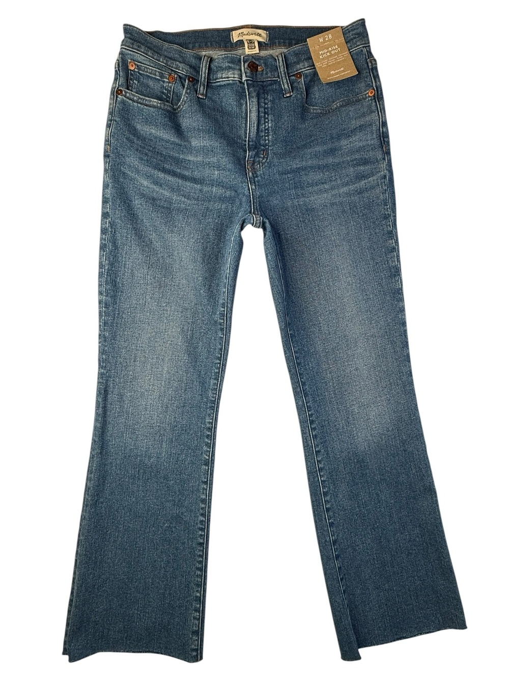MADEWELL Mid-Rise Kick Out Jeans 28 - Picture 2 of 9